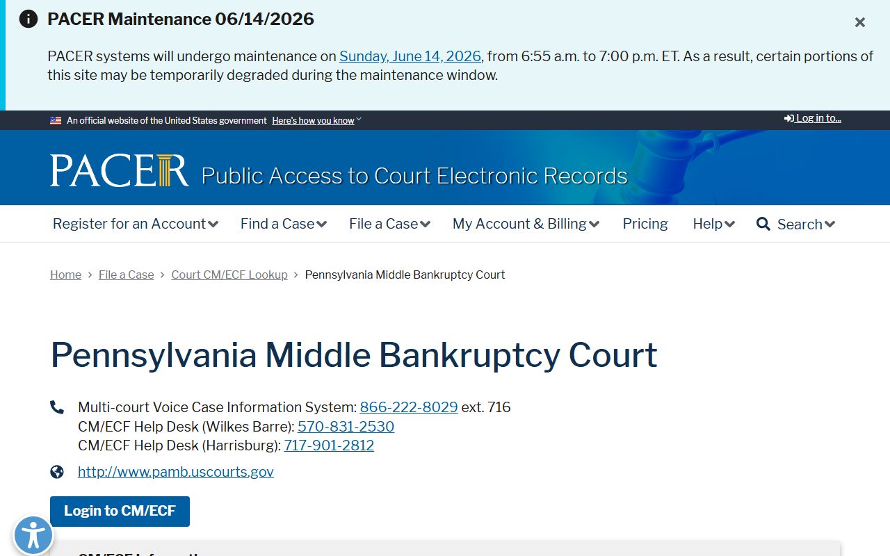 Juniata County probate records compared with PACER bankruptcy access